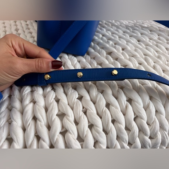 Mansur Gavriel Lady Bag $695 Royal Blue Vegetable Tanned Leather Like New - Picture 10 of 15